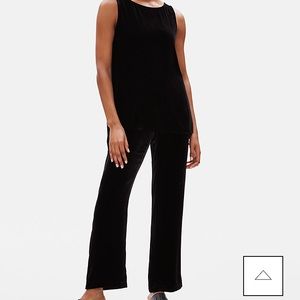 Eileen Fisher Straight black velvet pants